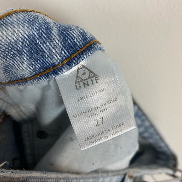 🎉HOST PICK!🎉 UNIF Acid Wash Distressed Straight Leg Denim Jeans - Picture 10 of 12